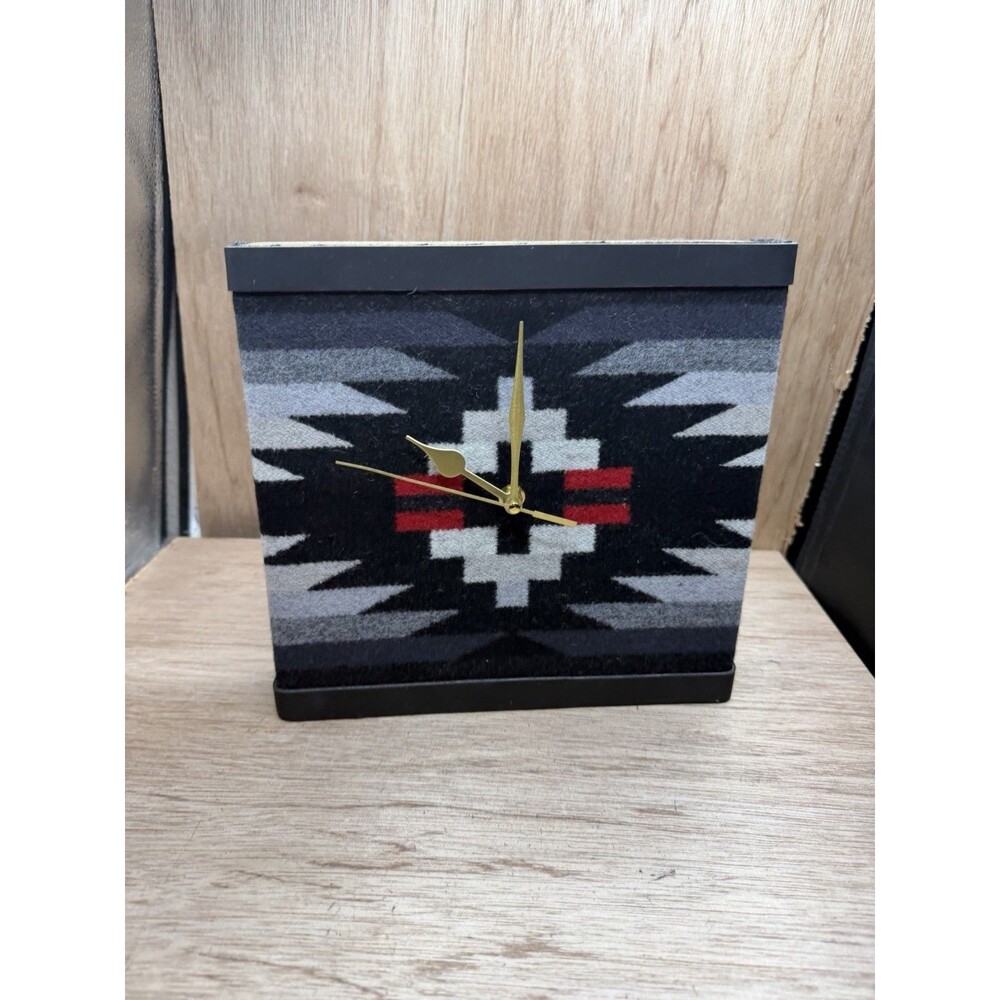 Pendleton Wool Pattern Wall Clock  10 X 10 Geometric